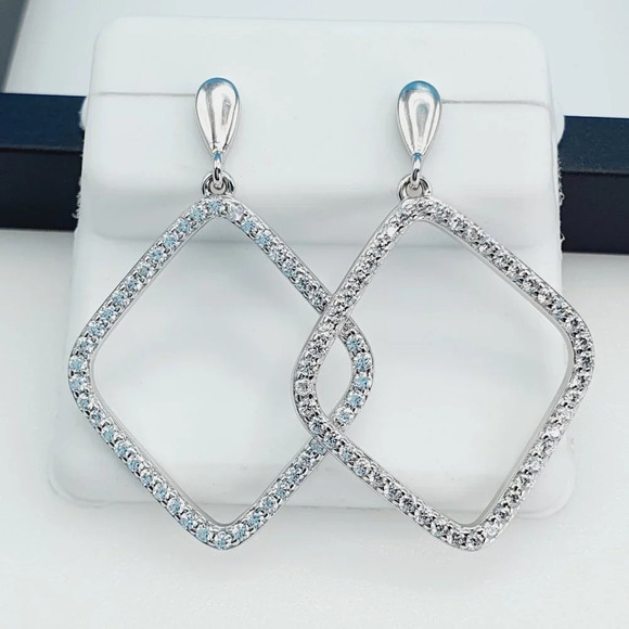 "925 Sterling Silver Cubic Zirconia Earrings, UU1P6A6115 - Picture 9 of 9